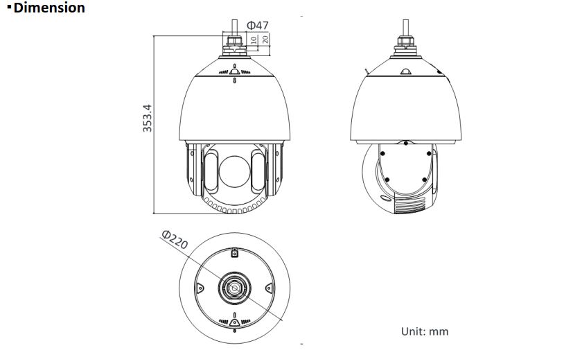 DS-2DE7232IW-AE Dimensions