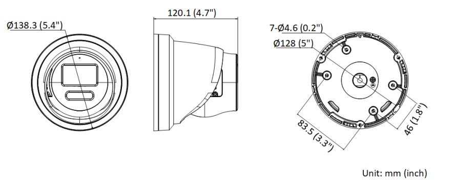 Hikvision DS-2CD2387G2-LU (C) Dimensions