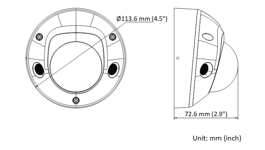 Hikvision DS-2CD2547G2-LS Dimensions