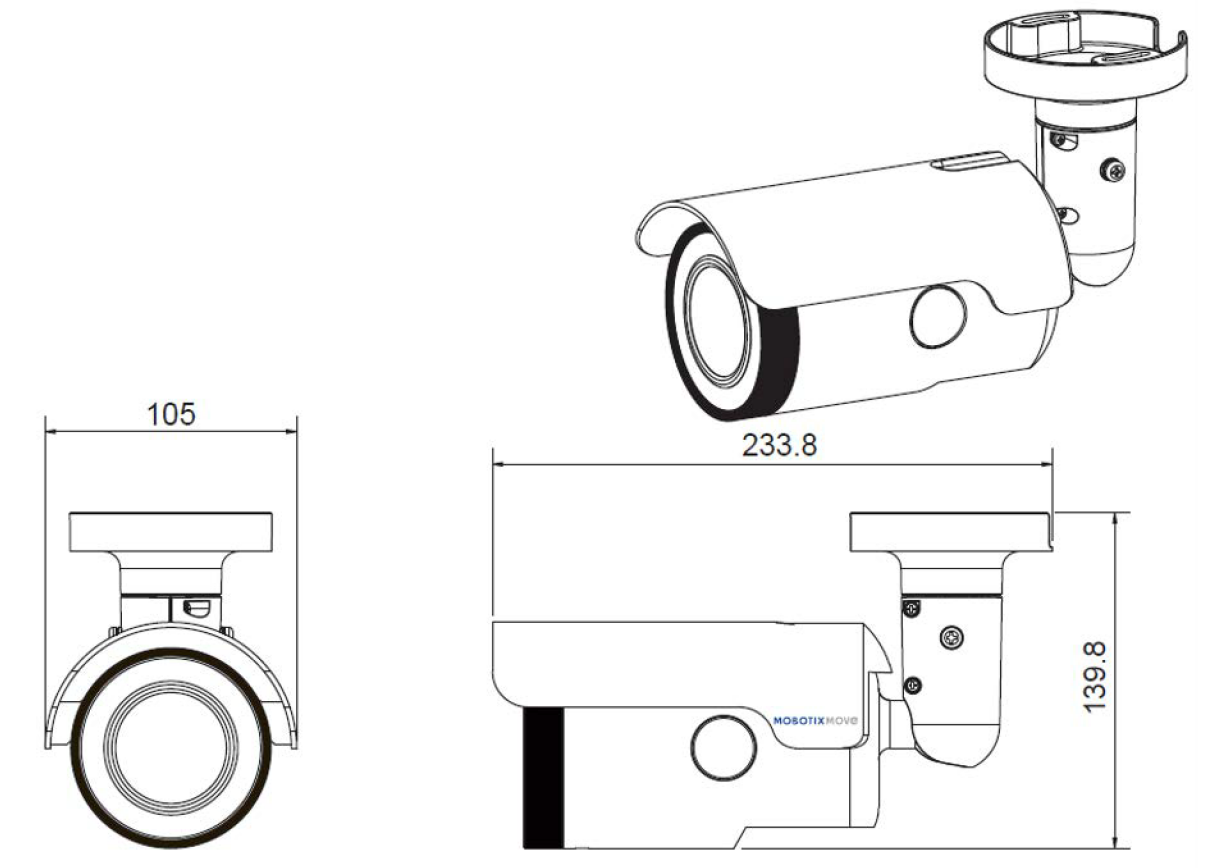 Mobotix MX-VB1A-5-IR-VA Dimensions
