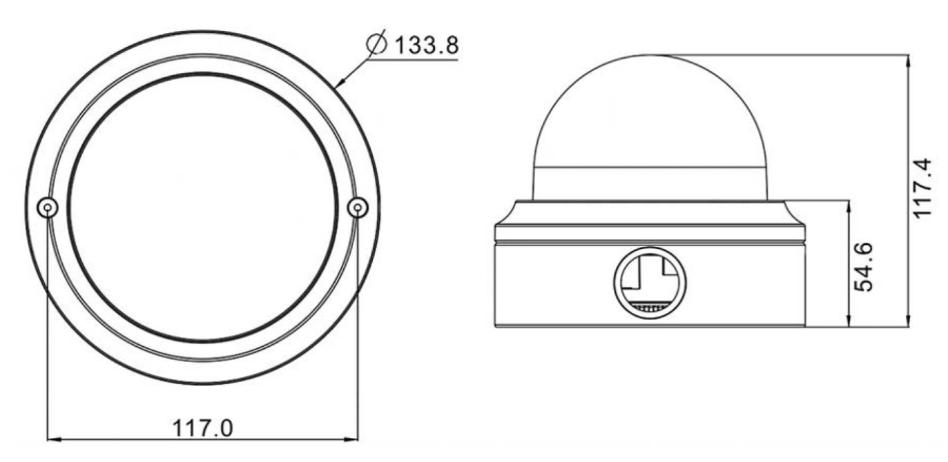 Mobotix Move Dome MX-VD2A-2-IR-VA Dimensions