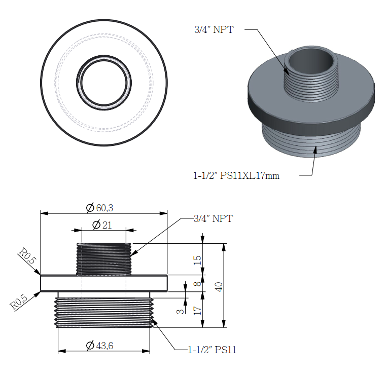 AM-522 Dimensions
