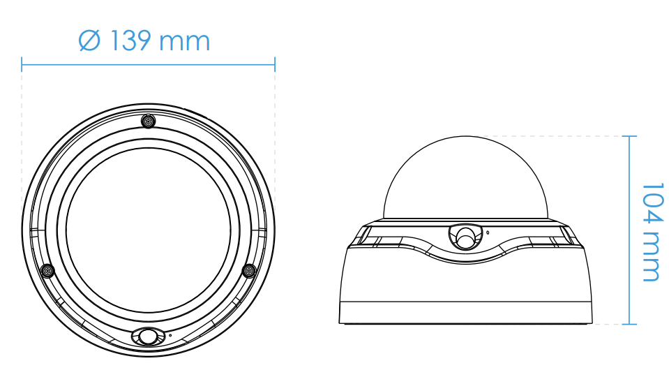 Vivotek FD9167-HT Dimensions