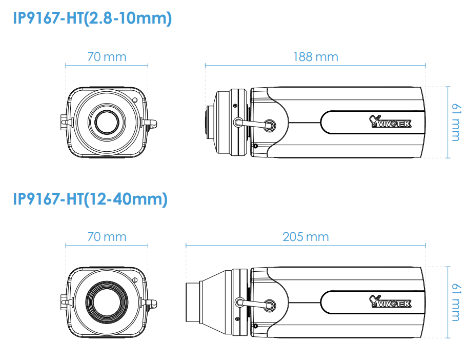 IP9167-HT Dimensions